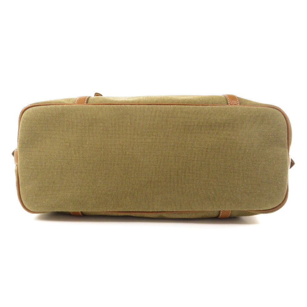 Prada Logo Jacquard Bauletto Bag beige canvas brandy leather - Picture 4 of 11